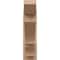 Ekena Millwork 6-in W x 22-in D x 22-in H Balboa Slat Rough Cedar Woodgrain TimberThane Outlooker, Primed Tan OUTUR060X22X22BOA24RCPR - alternate 6